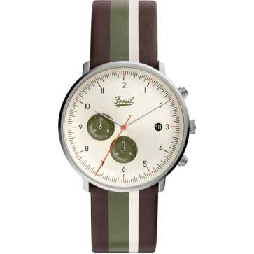 Watch strap Fossil FS5560 Leather Multicolor 22mm